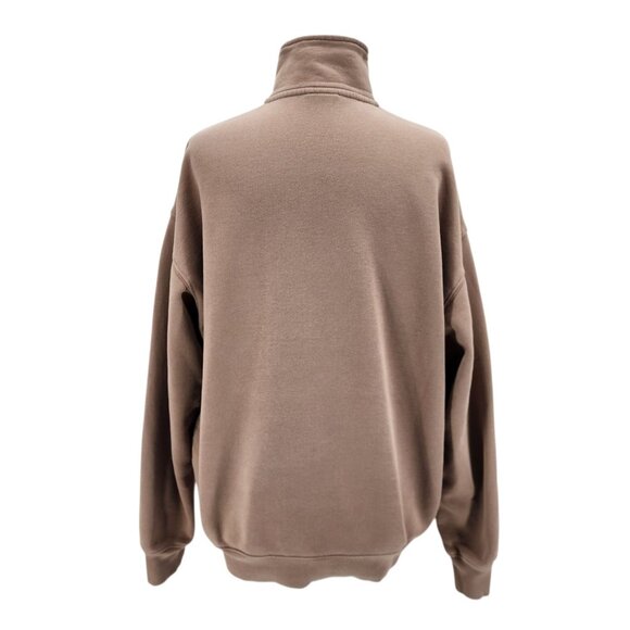 Aritzia TNA Cozy Fleece Womens XS Sweatshirt 1/4 Zip Tan Pullover Long Sleeve - Picture 6 of 11